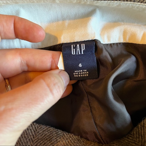 Wool Blend Brown A-Line Gap Skirt Size 4 - Picture 4 of 6